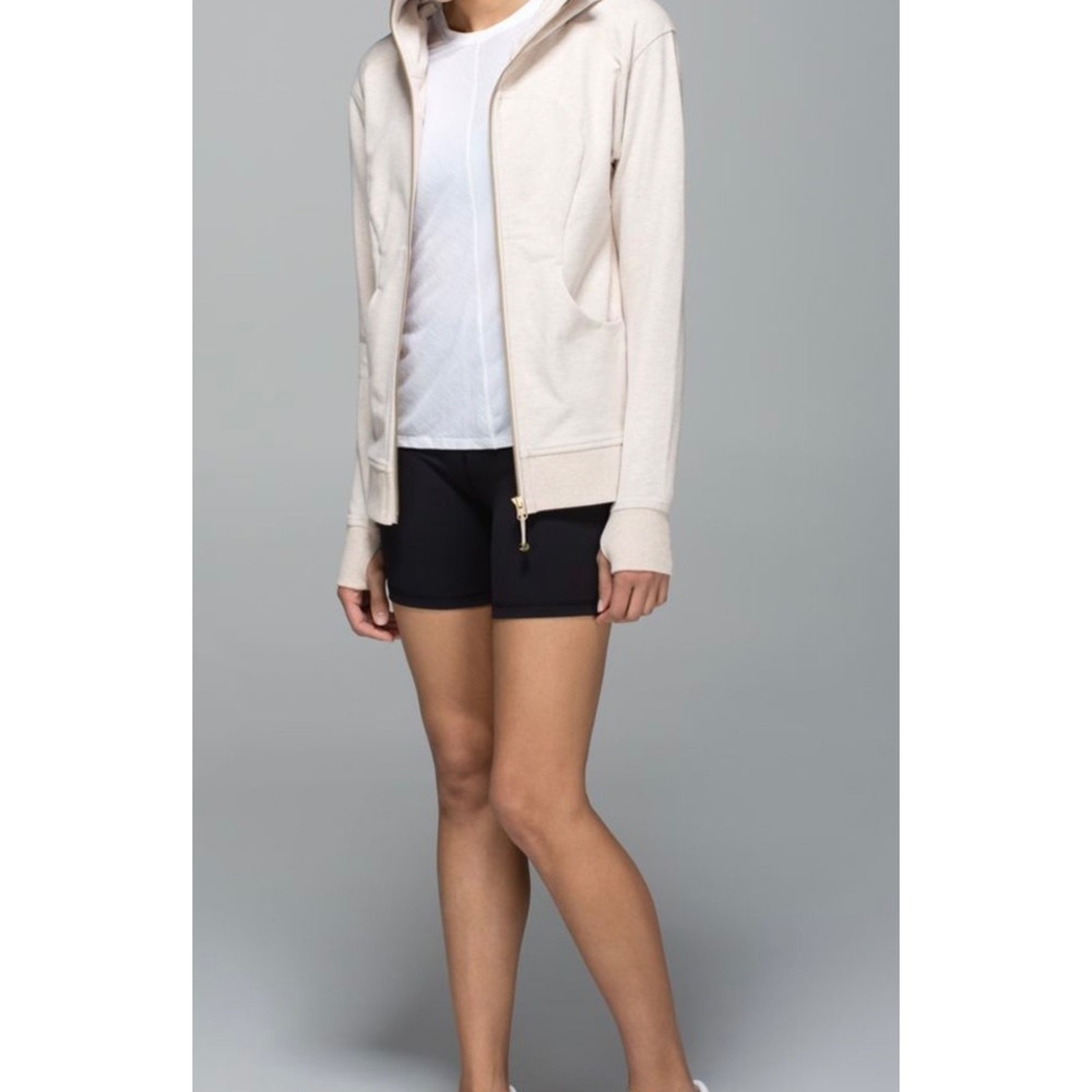 Lululemon On The Daily Classic Hoodie Heathered Blush Size 4‎ Athleisure Yoga